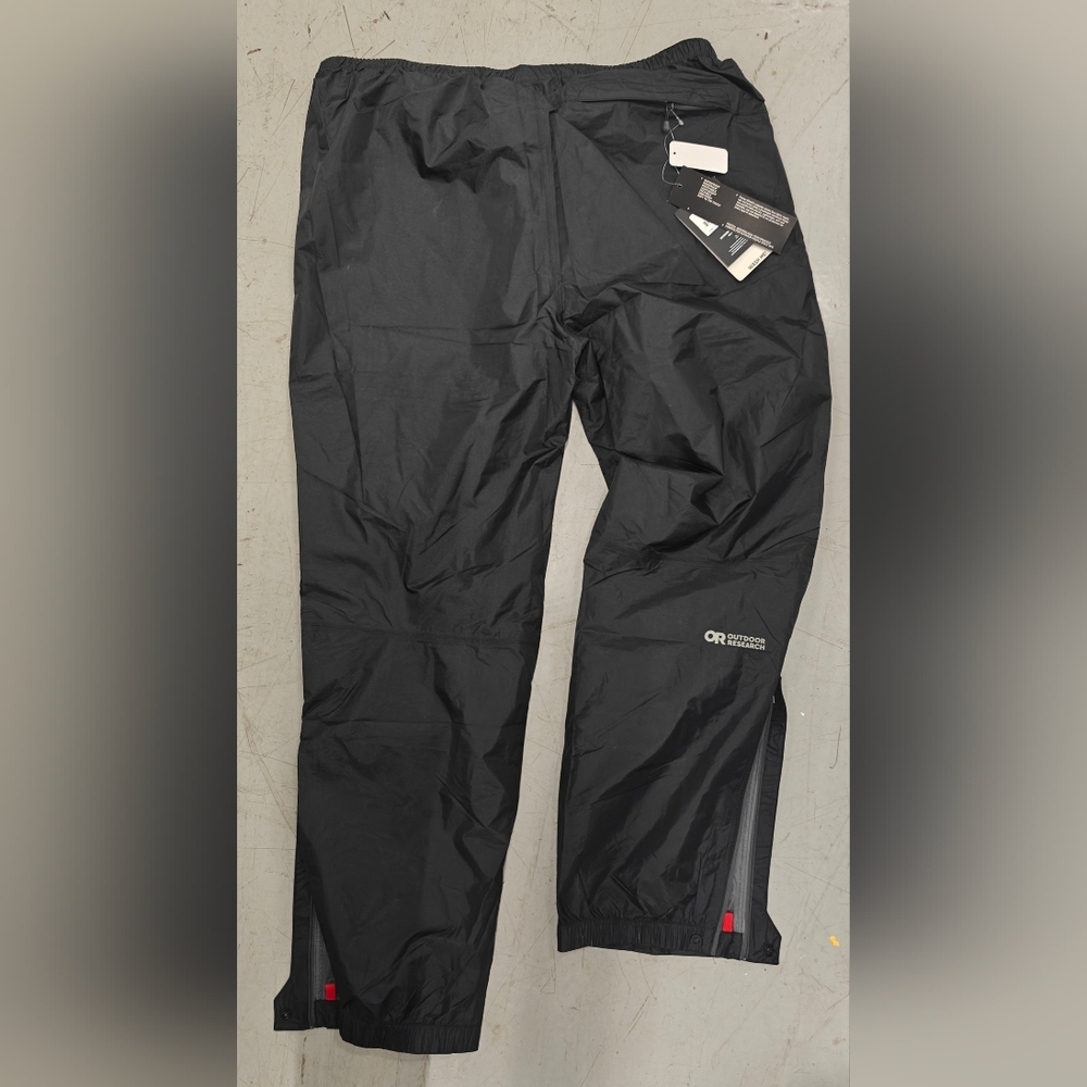 Outdoor Research Pants Mens Black Helium Rain DiamondFuse Waterproof 275387 - Picture 2 of 6